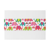 kind achtergrond retro - olifant uitnodigingen wikkel (Achterkant Voorbeeld)