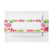 kind achtergrond retro - olifant uitnodigingen wikkel (Voorkant Voorbeeld)