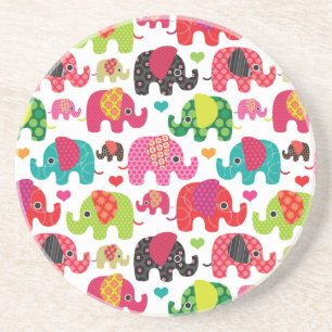 kind achtergrond retro - olifant zandsteen onderzetter