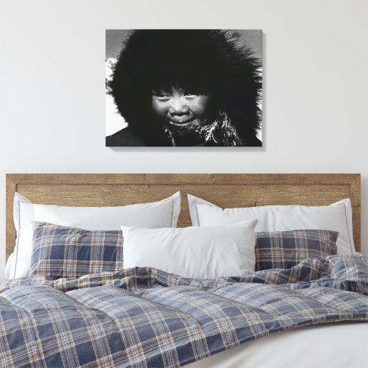 kind Alaska eskimo Canvas Afdruk (Insitu (Slaapkamer))