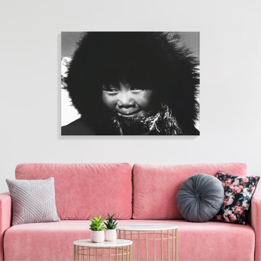  kind Alaska eskimo Canvas Afdruk (Insitu (Woonkamer))