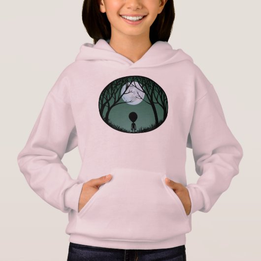 Kind Alien Hoodie Sweatshirt Alien Hoodie Shirten (Voorkant)