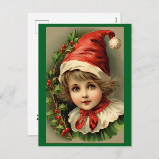  kind als een elf vakantie Briefkaart (Voorkant / Achterkant)