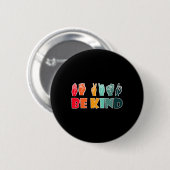 Kind Amerikaanse Gebarentaal Asl Invaliditeit Awar Ronde Button 5,7 Cm (Voorkant /achterkant)