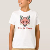 Kind and clever fox customizable Kids T-Shirt  (Voorkant)