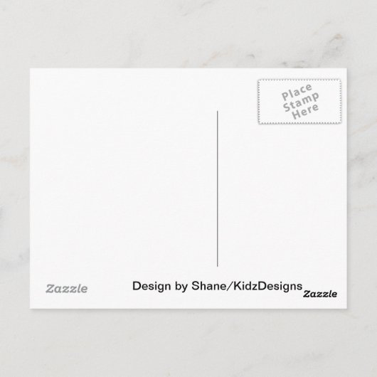 Kind Art Briefkaart - Shane's Design (Achterkant)