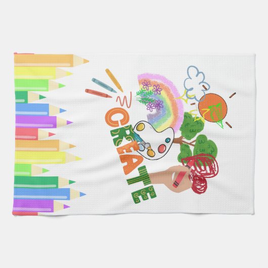 Kind Art van Creëer van Theedoek (Horizontaal)