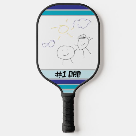 Kind Art voor Dad Custom Pickleball Paddle (Voorkant)