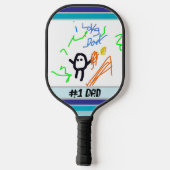 Kind Art voor Dad Custom Pickleball Paddle (Achterkant)