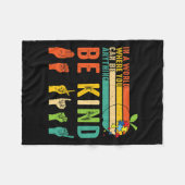 Kind Asl Gebarentaal Hand Autisme Bewustzijn Kind Fleece Deken (Voorkant (Horizontaal))