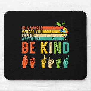 Kind Asl Gebarentaal Hand Autisme Bewustzijn Kind Muismat