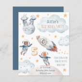 Kind Astronaut Rocket Space Birthday (Voorkant / Achterkant)