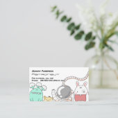 Kind Astronaut Visitekaartje voor afspeeldatum Contactkaartje (Staand voorkant)