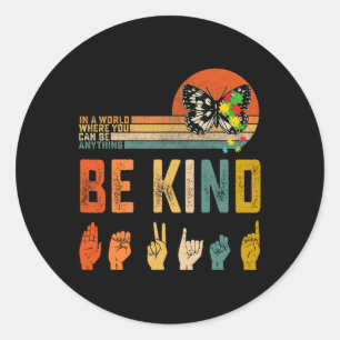 Kind Autisme Bewustzijn Vraag Mam Leraar Vriendeli Ronde Sticker