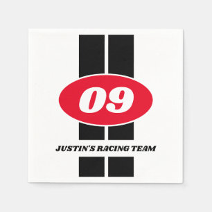 Kind auto-racethema 9e verjaardag napkins feest servet