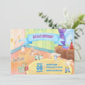 Kind Baby kamer met speelgoed verjaardag Kaart (Staand voorkant)