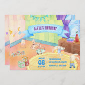 Kind Baby kamer met speelgoed verjaardag Kaart (Voorkant / Achterkant)