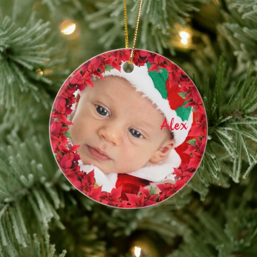 Kind/Baby Kerstmis Keramisch Ornament (Boom)