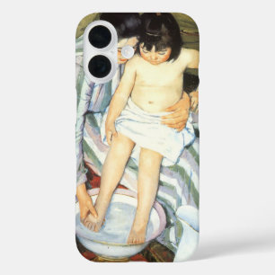 Kind bad door Mary Cassatt Vintage Impressionisme iPhone 16 Hoesje