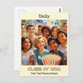 Kind basisschool schoolverlater klas briefkaart (Voorkant / Achterkant)