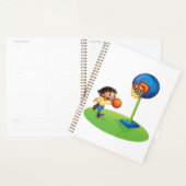 Kind Basketbal spelen met Hoop Fun Sports Planner (Display)