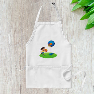 Kind Basketbal spelen met Hoop Fun Sports Standaard Schort