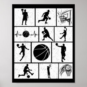 Kind Basketbal Speler Coach Fan Basket Poster