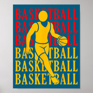 Kind Basketbal Speler Coach Fan Basket Poster