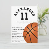 Kind Basketbal Verjaardagsfeest Kaart (Staand voorkant)