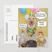 Kind BD Briefkaart Uitnodiging (Voorkant / Achterkant)