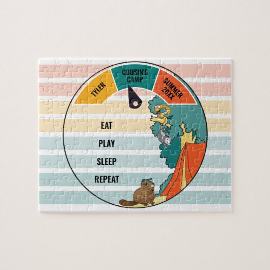 Kind Beaver Snake Opossum Zomerkamp Legpuzzel (Horizontaal)