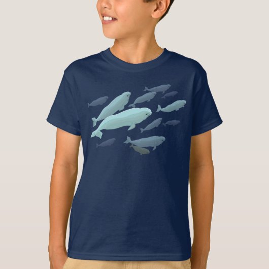 Kind Beluga Whale Shirt Cute Whale Art Shirten (Voorkant)