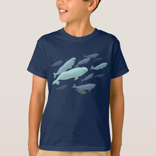 Kind Beluga Whale T-Shirt Cute Whale Art Shirten (Voorkant)