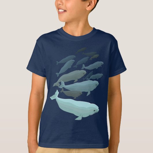 Kind Beluga Whale T-Shirt Cute Whale Art Shirten (Voorkant)
