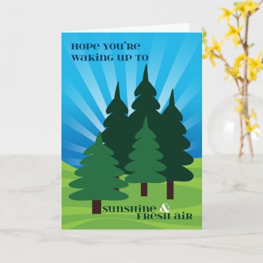 Kind bij de Bomen van de Zonneschijn van het Kamp Kaart (Gele Bloem)