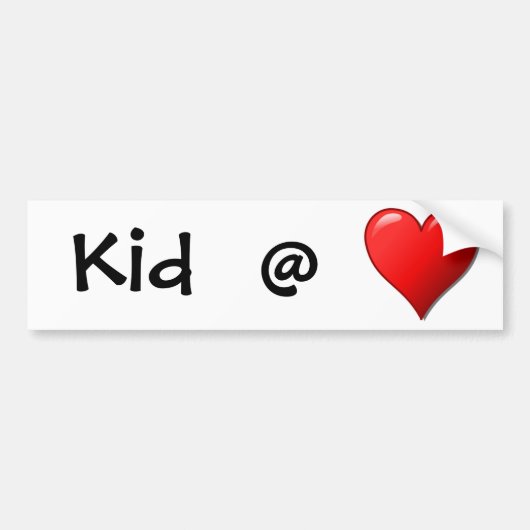 Kind bij hart bumpersticker (Voorkant)