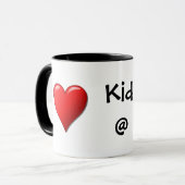Kind bij hart mok (Voorkant links)