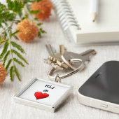 Kind bij hart sleutelhanger (Zijkant)