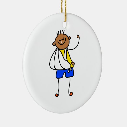 Kind bij ongevallen keramisch ornament (Rechts)