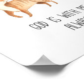 Kind Bijbel Verse God is altijd bij mij Poster (Hoek)