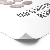 Kind Bijbel Verse God is altijd bij mij Poster (Hoek)