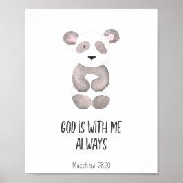 Kind Bijbel Verse God is altijd bij mij Poster