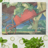  Kind, Biologische Tuinbouw; Overwinnende tuin Theedoek (Gevouwen)