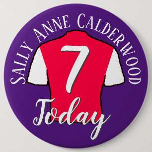Kind Birthday Football Badge to Personalize Ronde Button 6,0 Cm