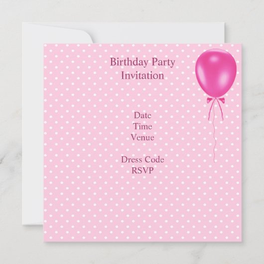 Kind Birthday Party Cats Dogs Balloons Kaart (Achterkant)