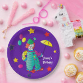 Kind Birthday Party Happy Clown met ballonnen Papieren Bordje (Feest)