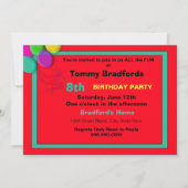 Kind Birthday Party Invitation, Dog, Yellow Lab Kaart (Achterkant)