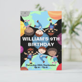 Kind Birthday Uitnodiging (Staand voorkant)