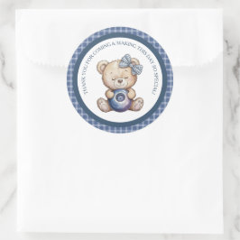 Kind Blaasbes Eerste Verjaardag Ronde Sticker