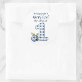 Kind Blaasje Eerste Verjaardag Ronde Sticker